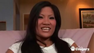 Gap Tooth Asian Christina Aguchi Sucks A Cock Dry
